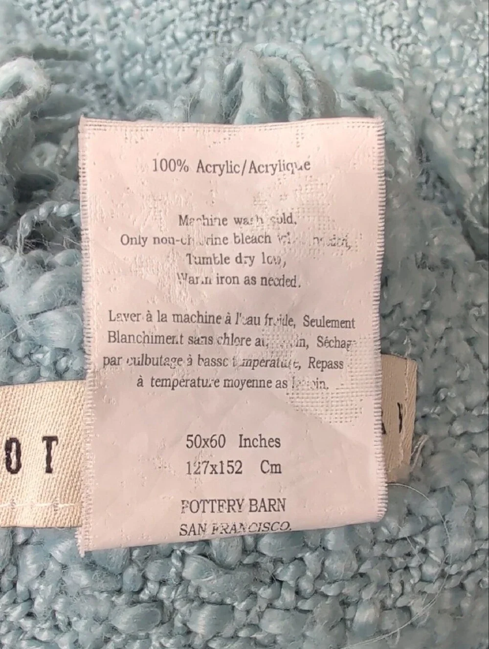 Pottery Barn light aqua
